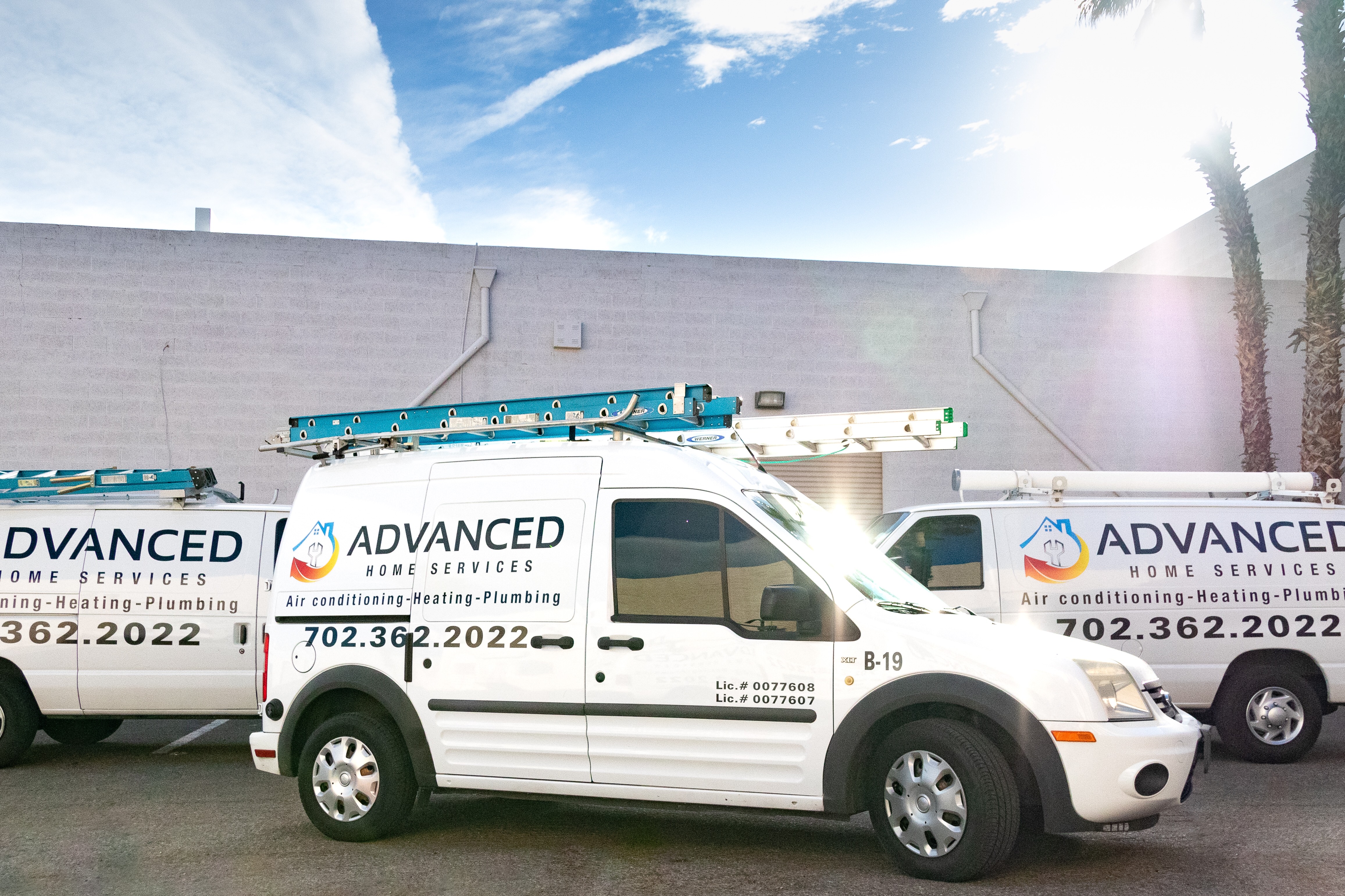 Advanced Home Services vehicle fleet